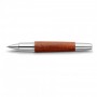 E-Motion Wood Rollerball Pen with Chrome Metal Grip, Reddish Brown